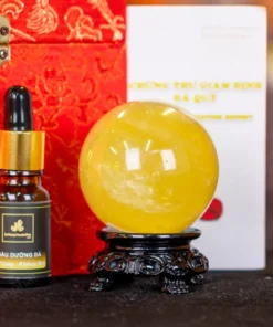 Quả Cầu Phong Thủy Đá Thạch Anh Vàng 2A Có Sao - 0,23kg - M2606023