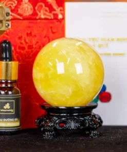 Quả Cầu Phong Thủy Đá Thạch Anh Vàng 2A - 0,311kg - M26060311