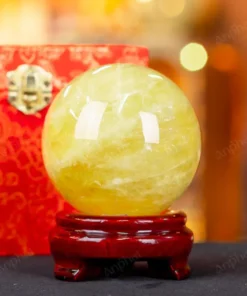 Quả Cầu Phong Thủy Đá Thạch Anh Vàng 2A Có Sao - 0,85kg - M2606085