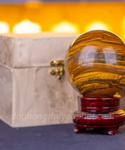 Quả Cầu Đá Thạch Anh Đỏ Mắt Hổ 2.11kg - 11cm M03908