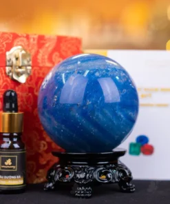 Quả Cầu Thạch Anh Xanh Nước Biển - 0,75kg - M2818075