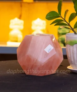 Quả Cầu 12 Mặt, Quả Cầu Đa Giác Thạch Anh Hồng - M1898