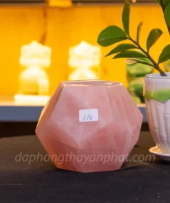 Quả Cầu 12 Mặt, Quả Cầu Đa Giác Thạch Anh Hồng - M1898