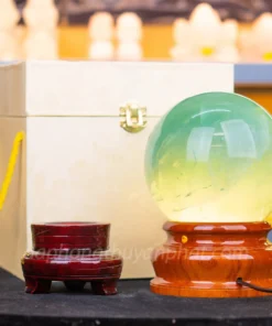 Quả Cầu Thạch Anh Xanh - Fluorite Xanh Trong Thấu Quang VIP 3.36Kg - 12.5cm M227240