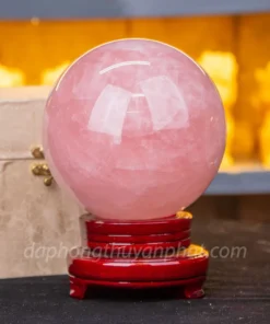 Quả Cầu Phong Thủy Đá Thạch Anh Hồng 4,35kg - 14cm M238111