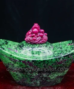 Mặt Phật Bản Mệnh | Mặt Đá Ruby Hình Rồng M2372