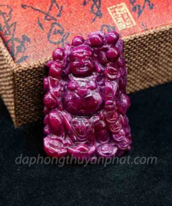 Mặt Phật Bản Mệnh | Mặt Phật Di Lạc Đá Ruby M2375 - 88,5g