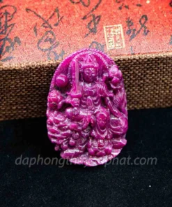 Mặt Phật Bản Mệnh | Mặt Văn Thù Bồ Tát Đá Ruby M2373 - 59,9g