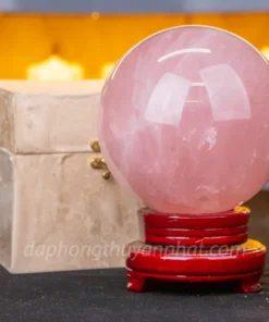 Quả Cầu Phong Thủy Đá Thạch Anh Hồng Có Sao 4,93kg - 15cm M238113