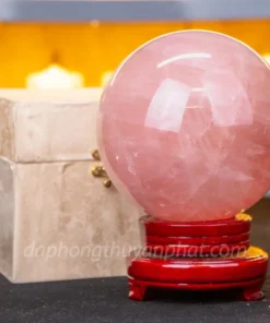 Quả Cầu Phong Thủy Đá Thạch Anh Hồng Có Sao* 5,12kg - 15cm M238112