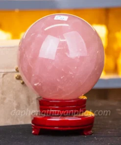 Quả Cầu Phong Thủy Đá Thạch Anh Hồng Có Sao* 5,12kg - 15cm M238112
