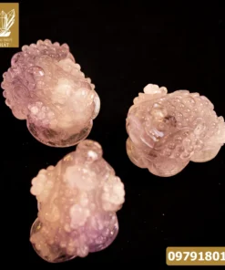 Thiềm Thừ (Cóc 3 Chân, Cóc Ngậm Tiền) Thạch Anh Tím - M1368