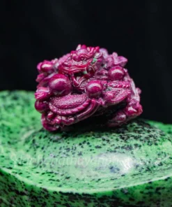 Mặt Phật Bản Mệnh | Mặt Đá Ruby Hình Rồng VIP M2429