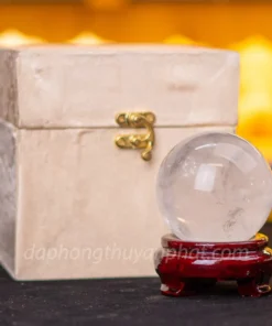 Quả Cầu Phong Thủy Đá Thạch Anh Trắng - 0,68Kg -8cm - M03871