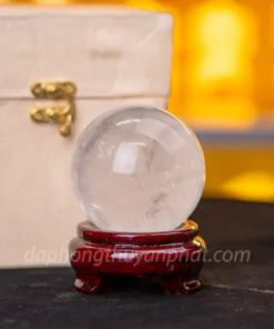 Quả Cầu Phong Thủy Đá Thạch Anh Trắng - 0,68Kg -8cm - M03871