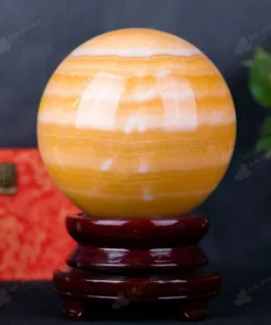 Quả Cầu Đá Phong Thủy Hoàng Long (Onyx) Vàng - 10,8kg - M1836108