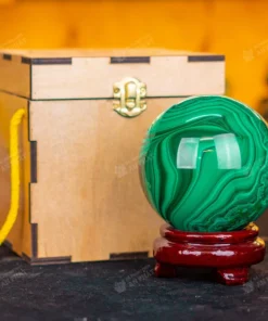 Quả Cầu Phong Thủy Đá Lông Công 1.83Kg - 9.6cm - M2729