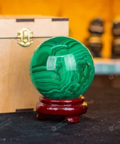 Quả Cầu Phong Thủy Đá Lông Công 1.83Kg - 9.6cm - M2729