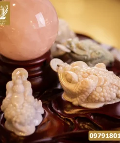Thiềm Thừ Ngọc | Thiềm Thừ Ngọc Phỉ Thúy | ComBo Đại Lộc Thiềm Thừ (Cóc 3 Chân, Cóc Ngậm Tiền) Ngọc Jadeit - M0681