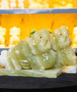 Cặp Tỳ hưu onyx xanh 25cm - M26920