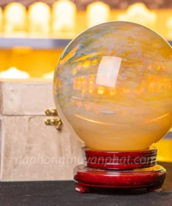 Quả Cầu Đá Phong Thủy Màu Vàng | Đá Obsidian Vàng  - 8kg - 19cm - M192210