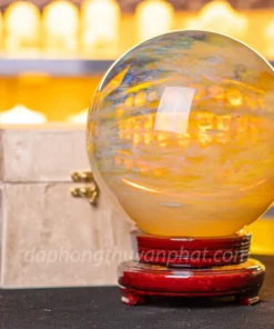 Quả Cầu Đá Phong Thủy Màu Vàng | Đá Obsidian Vàng  - 8kg - 19cm - M192210