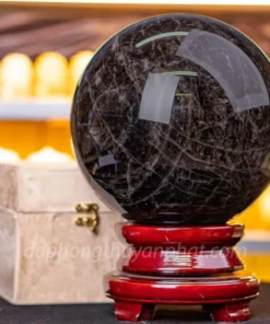 Quả Cầu Phong Thủy Đá Thạch Anh Đen - 9,05kg - 18,5cm - M26028