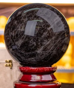 Quả Cầu Phong Thủy Đá Thạch Anh Đen - 9,05kg - 18,5cm - M26028
