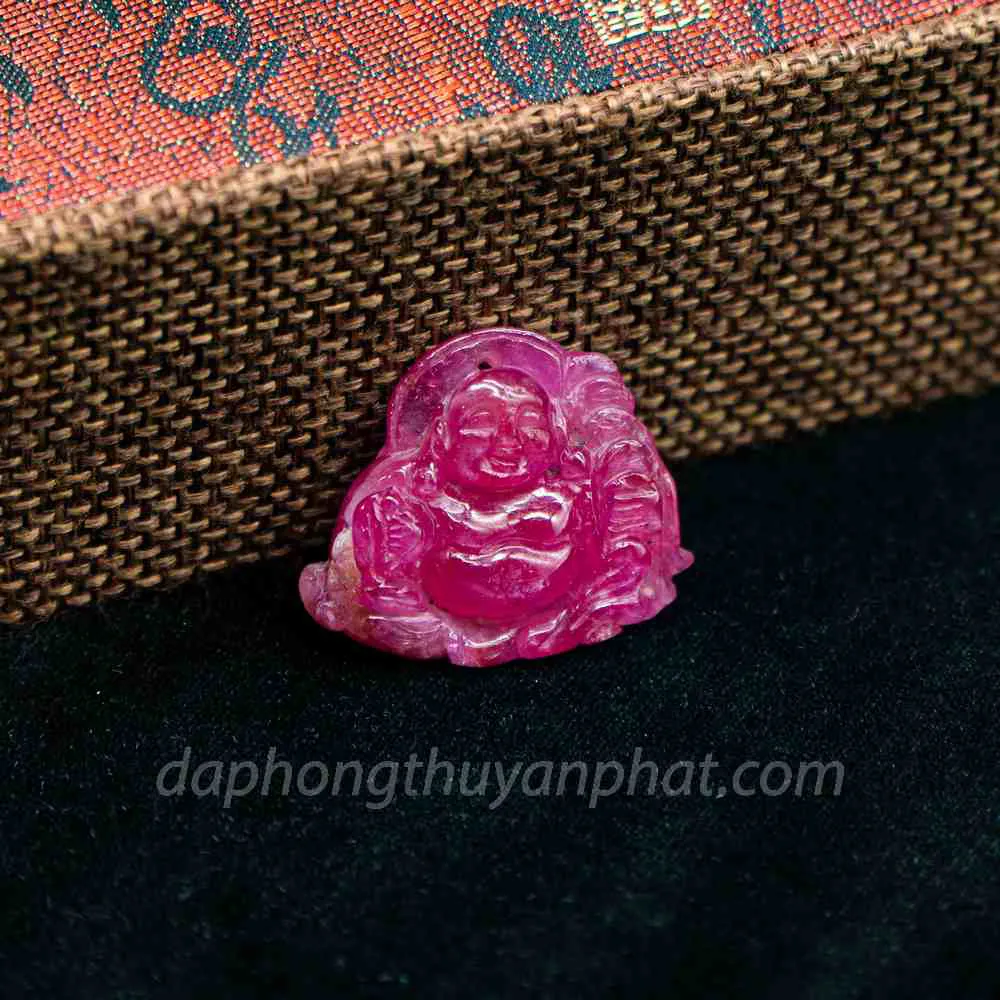 Mặt Phật Bản Mệnh | Mặt Phật Di Lạc Đá Ruby - 11,2g