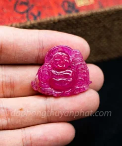 Mặt Phật Bản Mệnh | Mặt Phật Di Lạc Đá Ruby - 11,2g