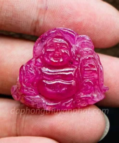 Mặt Phật Bản Mệnh | Mặt Phật Di Lạc Đá Ruby - 11,2g