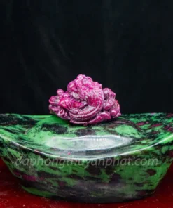 Mặt Phật Bản Mệnh | Mặt Đá Ruby Hình Rồng M2429