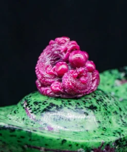 Mặt Phật Bản Mệnh | Mặt Đá Ruby Hình Rồng M2372