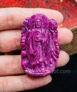 Mặt Phật Bản Mệnh | Mặt Phật A Di Đà Đá Ruby M2373 - 58,7g