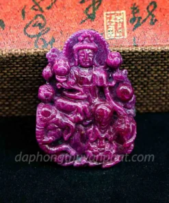 Mặt Phật Bản Mệnh | Mặt Đại Thế Chí Bồ Tát Đá Ruby M2373 - 44,4g