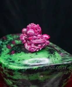 Mặt Phật Bản Mệnh | Mặt Đá Ruby Hình Rồng M2429