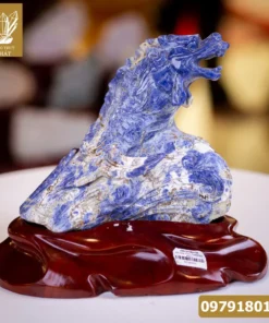 Cá Rồng - Cá Chép Hóa Rồng Ngọc Lapit Lazurite, Quà Tặng Phong Thủy, Quà Tặng Sếp - M0823