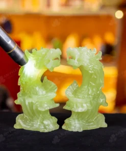 Cặp Cá Chép Hóa Rồng Onyx Xanh - 15cm - M2861133