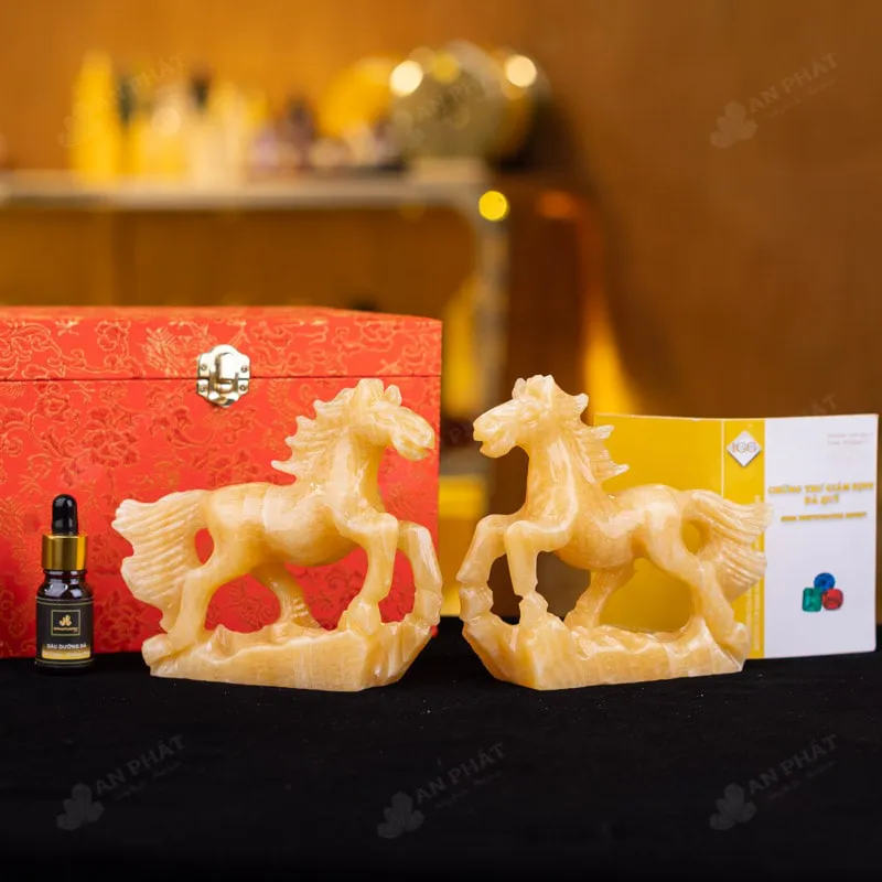 Cặp Ngựa Ngọc Hoàng Long - 14cm - M2867119