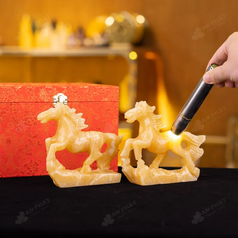 Cặp Ngựa Ngọc Hoàng Long - 14cm - M2867119