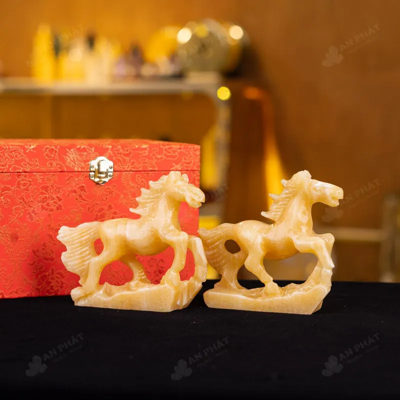 Cặp Ngựa Ngọc Hoàng Long - 14cm - M2867119