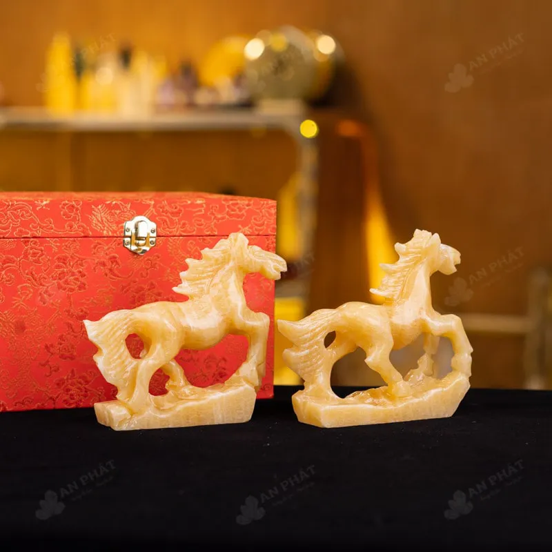 Cặp Ngựa Ngọc Hoàng Long - 14cm - M2867119