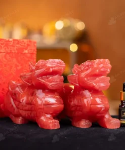 Cặp Tỳ Hưu Đá Núi Lửa Đỏ - 16cm - M2855229