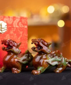 Cặp Tỳ Hưu Serpentine Ngọc Huyết - 10cm - M2857054