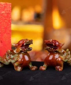 Cặp Tỳ Hưu Serpentine Ngọc Huyết - 10cm - M2857054