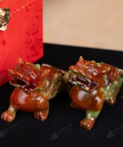 Cặp Tỳ Hưu Serpentine Ngọc Huyết - 10cm - M2857054