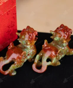 Cặp Tỳ Hưu Serpentine Ngọc Huyết - 10cm - M2857054