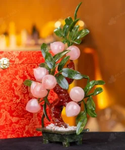 Cây Đào Đá Thạch Anh Hồng 9 Quả 016-076DN-9