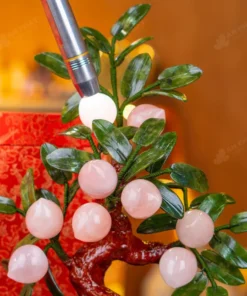 Cây Đào Đá Thạch Anh Hồng 9 Quả 016-076DN-9