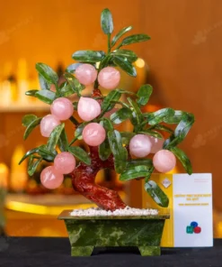 Cây Đào Đá Thạch Anh Hồng 12 Quả 016-076DN-12